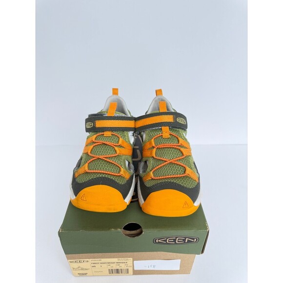-1511 Keen Forest Night Bright Marigold Motozoa Sandal-US 1 Youth - Picture 3 of 5